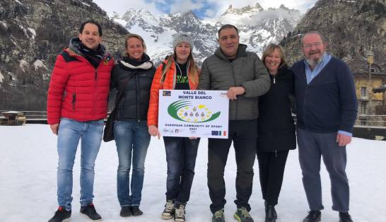 Work in progress per la Comunità europea dello Sport 2021 Valle del Monte Bianco