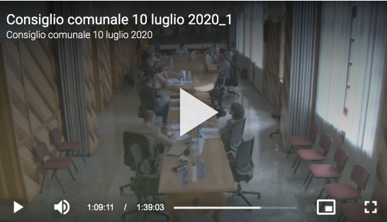 Video dei lavori del Consiglio comunale del 10 luglio 2020