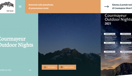 Online la piattaforma eventi di Courmayeur Mont Blanc