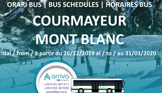 Nuovi orari trasporto pubblico su Courmayeur
